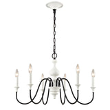 Val de Loire 28'' Wide 6-Light Chandelier - White