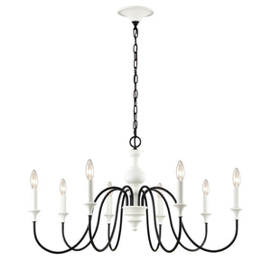 Val de Loire 36'' Wide 8-Light Chandelier - White