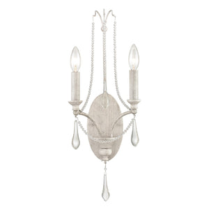 French Parlor 24'' High 2-Light Sconce - Vintage White