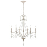 French Parlor 27'' Wide 6-Light Chandelier - Vintage White