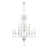 French Parlor 36'' Wide 12-Light Chandelier - Vintage White