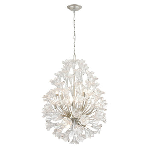 Celene 22'' Wide 12-Light Chandelier - Aged Silver