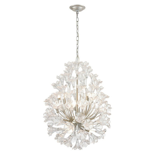 Celene 22'' Wide 12-Light Chandelier - Aged Silver