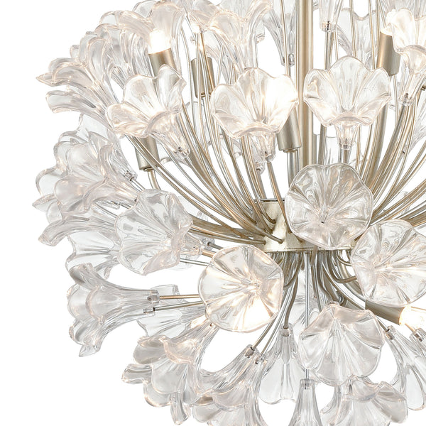 Celene 22'' Wide 12-Light Chandelier - Aged Silver