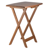 Winsome Wood Dylan 5-Piece Oversize Snack Table Set, Teak 33517-WINSOMEWOOD