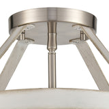 Brigantine 15'' Wide 2-Light Semi Flush Mount - Satin Nickel