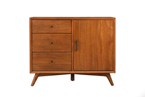 Alpine Furniture Flynn Accent Cabinet, Acorn 966-14 Acorn Mahogany Solids & Okoume Veneer 40 x 19 x 32