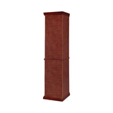 Traditional 6-shelf Corner Curio Cabinet Medium Brown