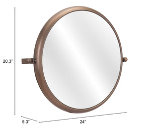 Zuo Modern Rand Steel, Glass Modern Commercial Grade Mirror Gold Steel, Glass