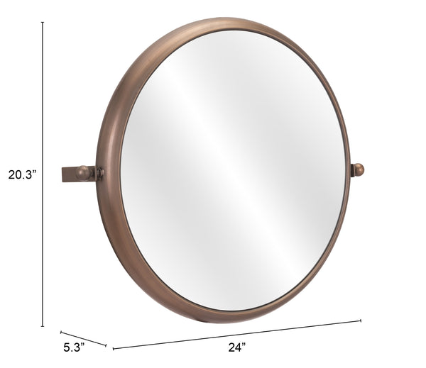 Zuo Modern Rand Steel, Glass Modern Commercial Grade Mirror Gold Steel, Glass