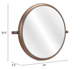 Zuo Modern Rand Steel, Glass Modern Commercial Grade Mirror Gold Steel, Glass