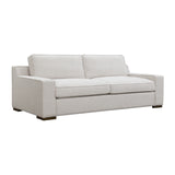 Sagebrook Home Contemporary Wd,3-seater Sofa Rvrsble Feather Blend Back,beige 16719 Ivory/beige Rubber Wood