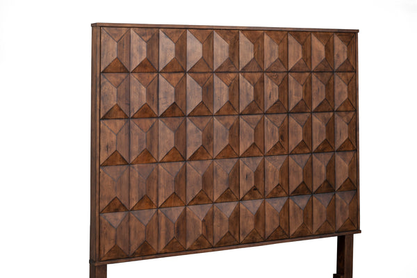 Trig Standard King Panel Bed - Urban Chic Design with Bronze Accents and Solid Pine Construction