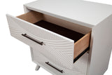 Alpine Furniture Tranquility Small Chest, White 1867-04 White Mahogany Solids & Veneer 30 x 18 x 34