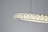 Bethel Chrome LED Chandelier in Stainless Steel & Crystal