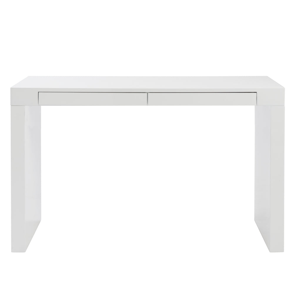 Donald Desk in White with Two Drawers