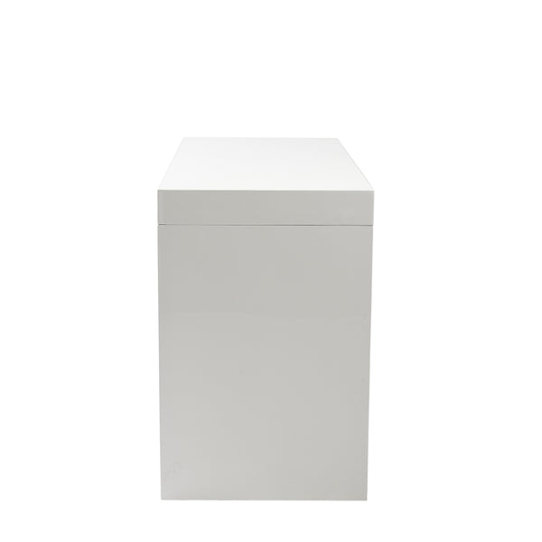 Donald Desk in White with Two Drawers