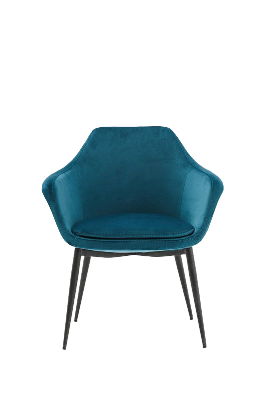VIG Furniture Modrest Wilson Modern Teal Velvet & Black Dining Chair VGHR3404-TEAL