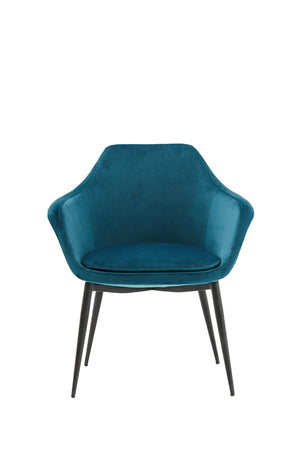 VIG Furniture Modrest Wilson Modern Teal Velvet & Black Dining Chair VGHR3404-TEAL