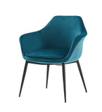 VIG Furniture Modrest Wilson Modern Teal Velvet & Black Dining Chair VGHR3404-TEAL