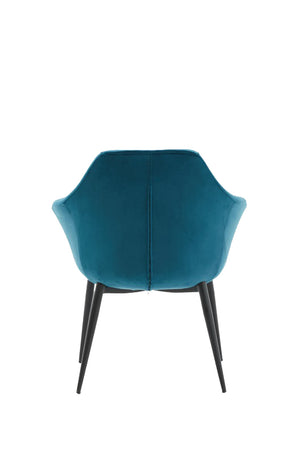VIG Furniture Modrest Wilson Modern Teal Velvet & Black Dining Chair VGHR3404-TEAL