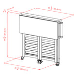 Winsome Wood Radley Foldable Utility Kitchen Cart, Light Oak Finish 34137-WINSOMEWOOD