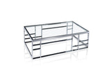 VIG Furniture Modrest Stephen - Modern Glass & Stainless Steel Coffee Table VGHB-341A VGHB-341A