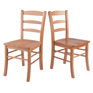 Winsome Wood Benjamin Ladder-back Chairs, 2-Piece Set, Light Oak 34232-WINSOMEWOOD
