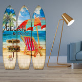 HomeRoots 47X1X71 Multicolor Surfboard Screen 342730-HOMEROOTS 342730