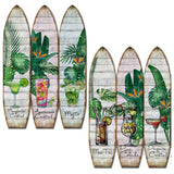 HomeRoots 47 X 1 X 71 Multicolor Wood Surfboard  Screen 342731-HOMEROOTS 342731