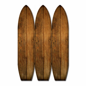 HomeRoots 47 X 1 X 71 Brown Wood Coastal Surfboard  Screen 342735-HOMEROOTS 342735