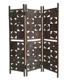 HomeRoots 53" X 1" X 71" Weathered Brown Wood  Screen 342739-HOMEROOTS 342739