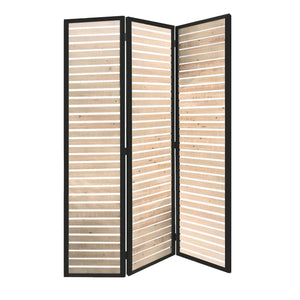 HomeRoots 41 X 1.5 X 67 Natural Brown Wood And Metal  Screen 342740-HOMEROOTS 342740