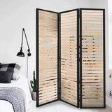 HomeRoots 41 X 1.5 X 67 Natural Brown Wood And Metal  Screen 342740-HOMEROOTS 342740