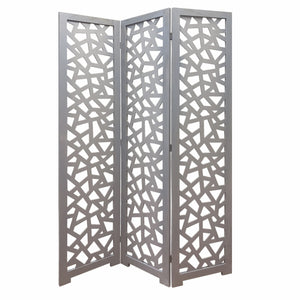 HomeRoots 67 X 1.5 X 50 Gray Wood  Screen 342745-HOMEROOTS 342745