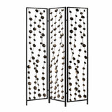 HomeRoots 48 X 1 X 71 Gray And Bronze Metal Falling Blooms  Screen 342763-HOMEROOTS 342763