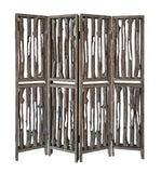 HomeRoots 84" X 3" X 84" Weathered Brown, Wood, Wrightwood - Screen 342774-HOMEROOTS 342774