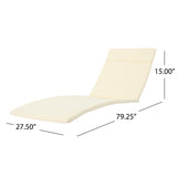 Salem Outdoor Chaise Lounge Cushion, Beige Noble House