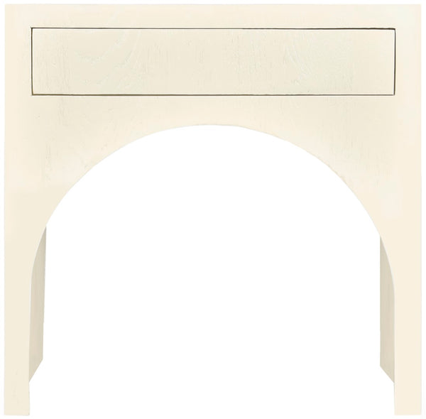 June Oak Wood Mid Century Cream Oak Night Stand - 26" W x 18" D x 26" H