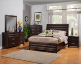 Alpine Furniture Legacy Queen Storage Bed w/2 Drawers, Black Cherry 1788-81Q Black Cherry Plantation Mahogany Solids & Okoume Veneer 64 x 87 x 55