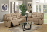 Contemporary Beige Fabric Sofa Set