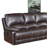 76'' X 40'' X 41'' Modern Brown Leather Sofa And Loveseat