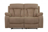 HomeRoots 63'" X 38'"  X 40'" Modern Beige Leather Sofa And Loveseat 343893-HOMEROOTS 343893