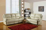 Stylish Beige Leather Sofa Set