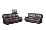 76'' X 40'' X 41'' Modern Brown Sofa With Console Loveseat