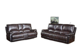 76'' X 40'' X 41'' Modern Brown Sofa With Console Loveseat