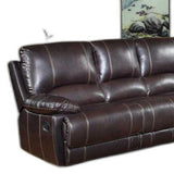 76'' X 40'' X 41'' Modern Brown Sofa With Console Loveseat