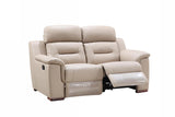 67'' X 41'' X 41'' Modern Beige Leather Loveseat