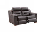 67'' X 41'' X 41'' Modern Brown Leather Loveseat