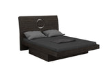 84'' X 87'' X 40'' Modern California King Gray High Gloss Bed